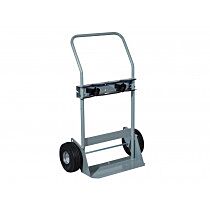 Justrite 35030 Double Cylinder Hand Truck, Flat-Free Wheels