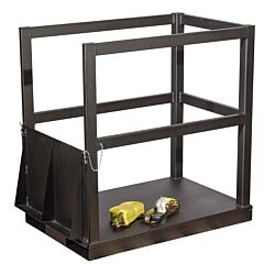 Justrite 35212 Gas Cylinder Forklift Pallet With Ramp, 6 Cylinder Capacity, End Loaded