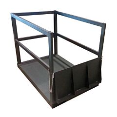Justrite 35216 Gas Cylinder Forklift Pallet With Ramp, 14 Cylinder Capacity, End Loaded
