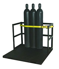 Justrite 35218 Gas Cylinder Forklift Pallet, 21 Cylinder Capacity, End Loaded