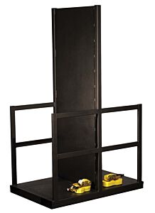 Justrite 35222 Gas Cylinder Forklift Pallet With Firewall, 12 Cylinder Capacity, End Loaded