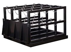 Justrite 35226 Gas Cylinder Barricade Rack Pallet With Ramp, 12 Cylinder Capacity