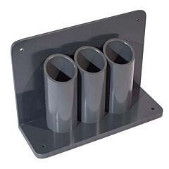 Justrite 35320 Lecture Bottle (Lb) Gas Cylinder Holder, 3 Cylinder Capacity, Wall/Bench Mount