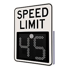 Traffic Logix Safepace 550 Variable Speed Radar Display Sign With Solar Power, 15" Digits