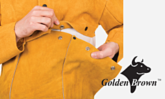 Weldas 44-2014 Golden Brown 14" Bib Attachment, Select Split Leather, 1/Each