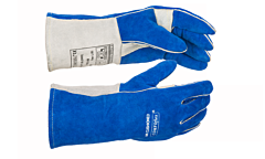 Weldas 10-2087L Comfoflex Welding Gloves, Shoulder Split Leather, Cotton/Foam Lined, Blue, Size Large, 1/Pair