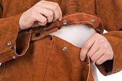 Weldas 44-7814 Steersotuff Bib Attachment, Side Split Leather, Lava Brown, Size 14" Length, 1/Each