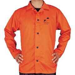 Weldas 33-6730Xl Cool Flame Retardant 30"-32" Jacket, Cotton, Fr Treated, Safety Orange, Size X-Large, 1/Each