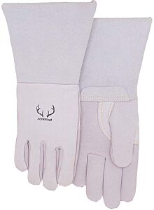 Weldas 10-2850Xl Deersosoft Welding Gloves, Deerskin, Reverse Grain Unlined Palm, Pearl, Size X-Large, 1/Pair