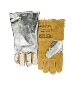 Weldas 10-2385L Comfoflex High Heat Gloves, Aluminized Back, Cotton/Foam Lined, Aluminized, Size Large, 1/Pair