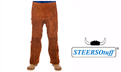 Weldas 44-7440 Steersotuff 40" Chaps, Side Split Leather, Lava Brown, 1/Each