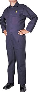 Weldas 33-8188Xxl Cool Flame Retardant Coveralls, With Snaps, 34" Inseam, Navy Blue, Size 2X-Large, 1/Each