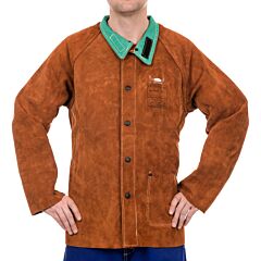 Weldas 44-7300Xxl Steersotuff 33" Jacket, Side Split Leather, Lava Brown, Size 2X-Large, 1/Each