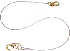 French Creek 470 6' Vinyl Coated Wire Rope Lanyard, #74N Locking Snaps Each End