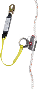 French Creek 1202A-3 1201 With 3' Shock Absorbing Web Lanyard Attached, Locking Snap Hook On End