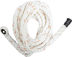 French Creek 121-1T-200 5/8" X 200' 3-Strand Polyblend Synthetic Lifeline, Thimble One End