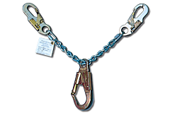 French Creek 322-C Chain Positioning Assembly, 12 Links, With #69 (1 3/4" Opening) Snap, And Two #74N Locking Snaps