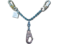French Creek 322-Cs Chain Positioning Assembly, 12 Links, With #69 (1 3/4" Opening) Snap, Swivel, And Two #74N Locking Snaps