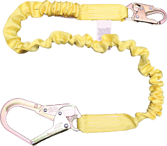 French Creek 464As Stretch Tubular Shock Absorbing Web Lanyard, 6 Ft., #74N Locking Snap One End, #136 (2 1/2" Opening) Form Snap Other End