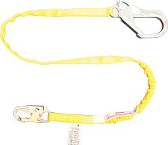 French Creek 467A-135A Tubular Shock Absorbing Web Lanyard, 6 Ft., #74N Locking Snap One End, #135A (2 1/2" Opening) Snap Other End