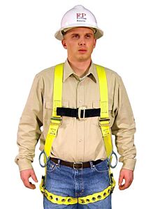 French Creek 650B Grommet/Tongue Buckle Leg Straps, Vest Style, No Belt With Hip Positioning D-Rings, Size Medium