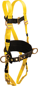French Creek 850B Grommet/Tongue Buckle Leg Straps, 6" Adjustable Back Pad, Removable Leather-Lined Tongue Buckle Tool Belt With Hip Positioning D-Rings, Size Small