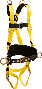 French Creek 850Bd Grommet/Tongue Buckle Leg Straps, 6" Adjustable Back Pad, Removable Leather-Lined Tongue Buckle Tool Belt With Hip Positioning D-Rings And Shoulder D-Rings, Size X-Large