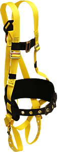 French Creek 853 Grommet/Tongue Buckle Leg Straps, 6" Adjustable Back Pad, Removable Leather-Lined Tongue Buckle Tool Belt, Sub-Pelvic Strap, Size Small