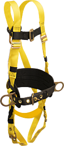 French Creek 853B Grommet/Tongue Buckle Leg Straps, 6" Adjustable Back Pad, Removable Leather-Lined Tongue Buckle Tool Belt, Sub-Pelvic Strap With Hip Positioning D-Rings, Size 2X-Large