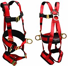 French Creek 872Ab Full Body Harness W/Leg Pads, Back Pad, Quick-Connect Buckles On The Legs And Adjustable Chest Strap With Shoulder Pads And Hip Dee Rings, Size X-Large
