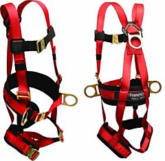 French Creek 872B Full Body Harness W/Leg Pads, Back Pad, Quick-Connect Buckles On The Legs And Adjustable Chest Strap With Hip Dee Rings, Size Small