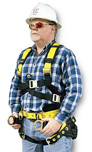 French Creek 887Pbt Full Body Harness With Grommet/Tongue Buckle Leg Straps, Adjustable Front Center Chest D-Ring, And Hip Positioning Rings, Size 3X-Large