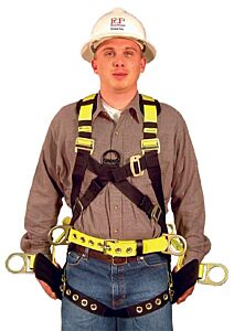 French Creek 897Abt Full Body Harness, Tower Climbing, 2 Hanger Snaps And One O-Ring On Belt For Hanging Tools And Accessories, Size Large