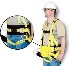 French Creek 8D150Abt Full Body Harness, Oil Derrick, Grommet/Tongue Buckle Leg Straps, 6" Adjustable Back Pad, Removable Lined Tongue Buckle Tool Belt, Removable 800Ps Positioning Saddle With D-Rings, Removable Derrick Belt, Size Medium