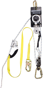 French Creek 99B-150 Personal Self Raise/Lower System Comes Complete With 150' Working Length Of 3/8" Kernmantle Rope, Ascender Handle With Attached Lanyard, 2 Carabiners And Carry Bag