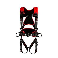 3M Dbi-Sala 1161221 Protecta Harness Fxd D-Ring Wicking Mat M/L Red/Black