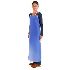 Ansell 56-007-3354 Pvc Adjustable Apron, 56-007, 6 Mil, 3-Pc 28 In Ties, 33 In W, 54 In L, Blue