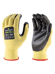 Showa Best 4561L-08 A4 Cut Resistant Gloves Foam Nitrile Yellow/Black Size 8