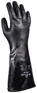 Showa Best 3416-11 Chemical Resistant Gloves, Black Neoprene, Size 2X-Large