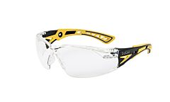 Bolle 40250 Rush+ Small Safety Glasses Yellow/Black Frame Clear Lens