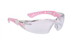 Bolle 40254 Rush+ Small Safety Glasses Pink/White Frame Clear Lens