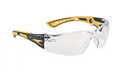 Bolle 40243 Rush+ Safety Glasses Yellow Black Frame / Clear Anti-Fog Lens