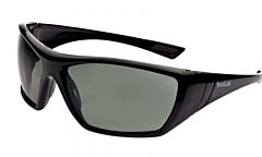 Bolle 40149 Hustler Safety Glasses Black Frame Smoke Lens