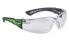Bolle 40292 Rush+Glow Safety Spec P/P Black Frame/Clear Asf Lens
