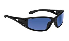 Bolle 40156 Lowrider Safety Glasses Black Frame Blue Mirror Lens