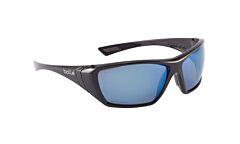 Bolle 40151 Hustler Safety Glasses Black Frame Blue Polarized Lens