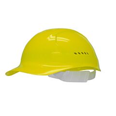 Bullard Bkylv Non Vented Bump Cap P/E Yellow/Vinyl Brn Band