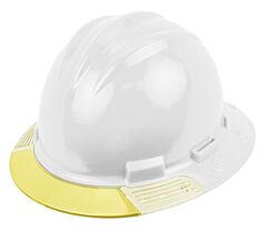 Bullard Avwhry Above View Hat White Ratchet Suspension W/Yellow Visor