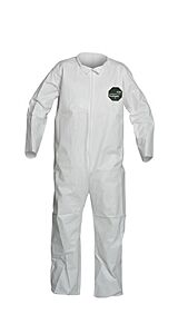 Dupont Nb120Swhsm002500 Proshield 50 Small Coveralls Zipper Front, White