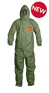 Dupont Qs127Tgrlg000400 Tychem 2000 Sfr Suit Large Hd Green Taped Seam